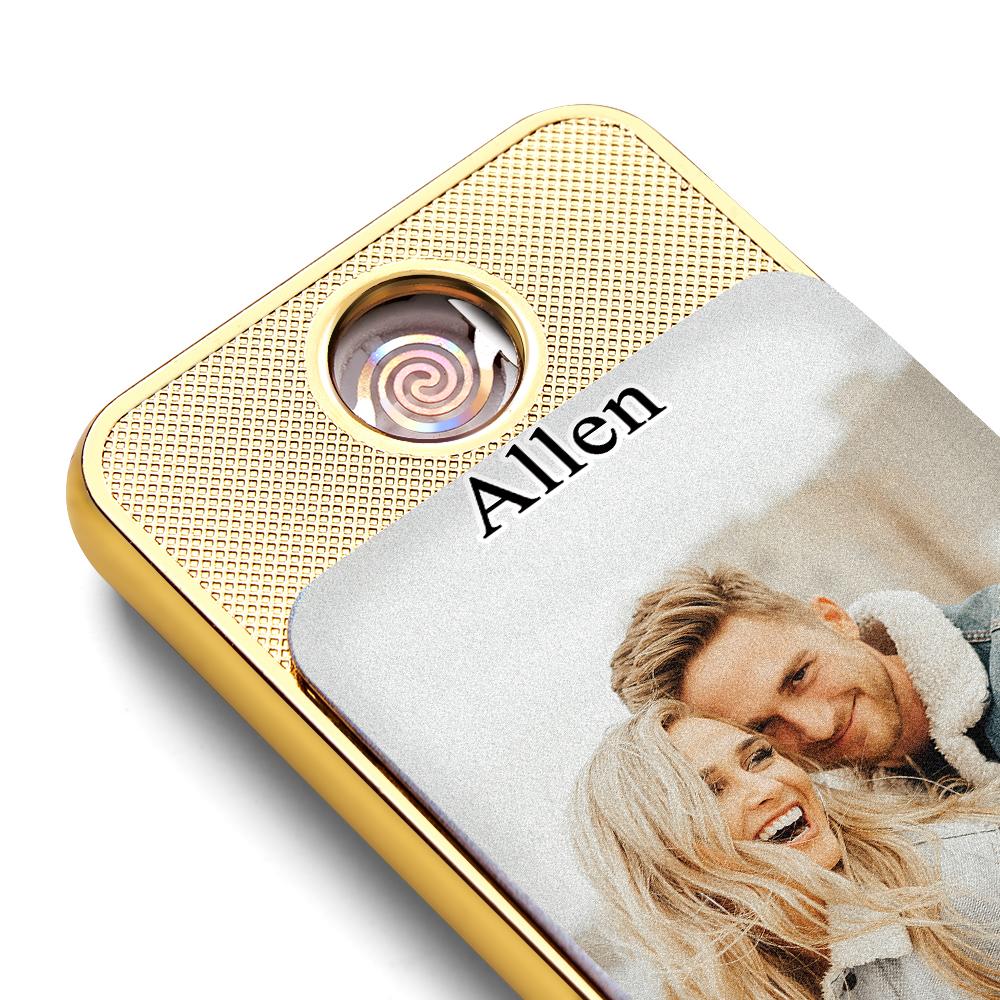 Personalised USB Rechargeable Electric Lighter with Your Photo or Image Personalised Flameless Photo Lighter - soufeeluk