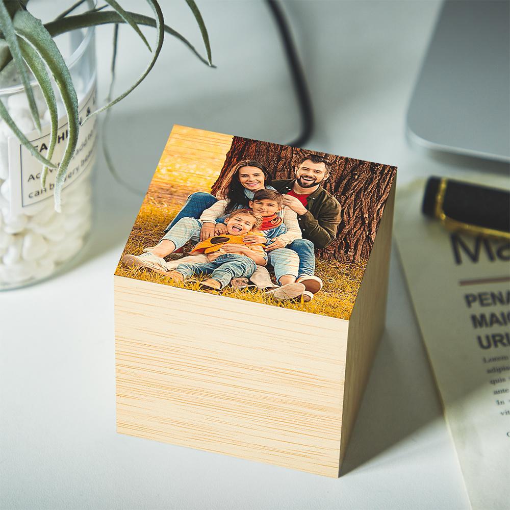 Personalised Customizable Wooden Photo LED Digital Clock