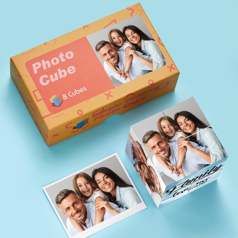 Custom Photo Rubix Cube Photo Frame Multiphoto Gifts For Family Together We Make A Family rubic Cube - soufeeluk