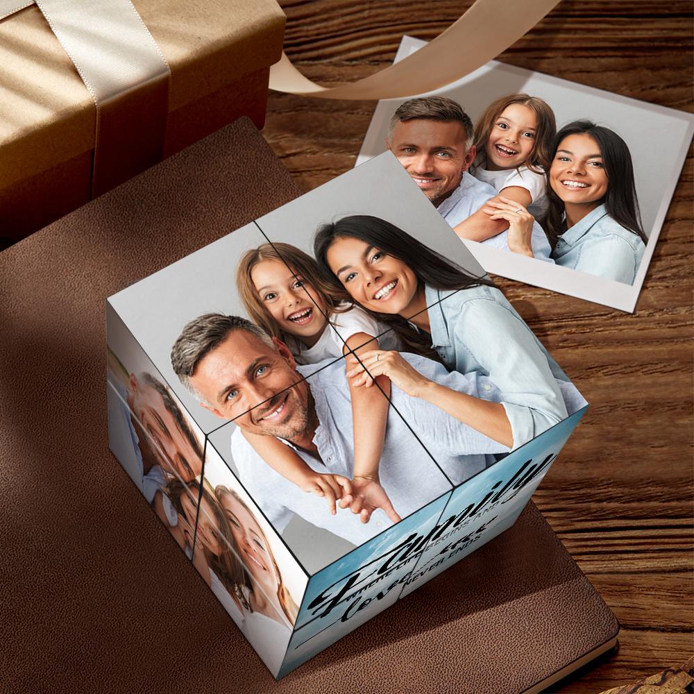 Custom Photo Rubix Cube Photo Frame Multiphoto Gifts For Family Together We Make A Family rubic Cube - soufeeluk