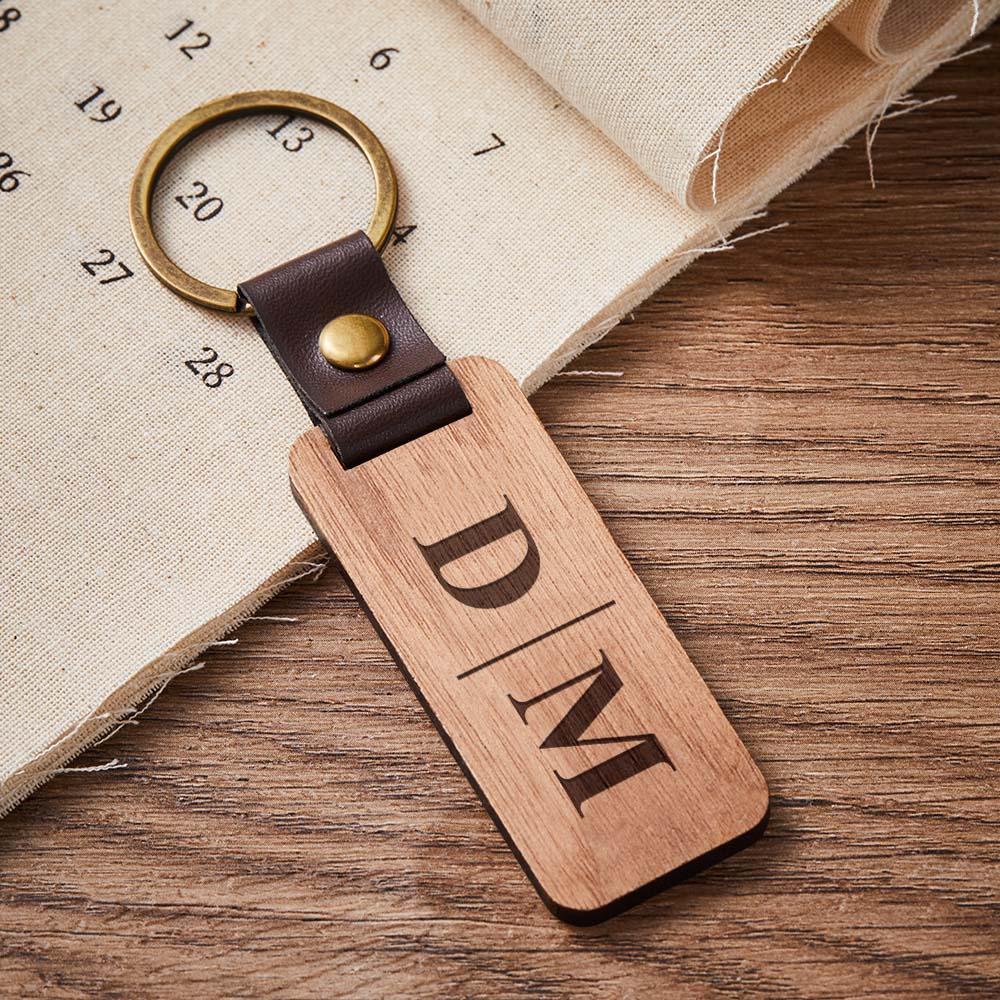 Scannable Spotify Code Wood Keychain Vintage Engraved Keychain For Him - soufeeluk
