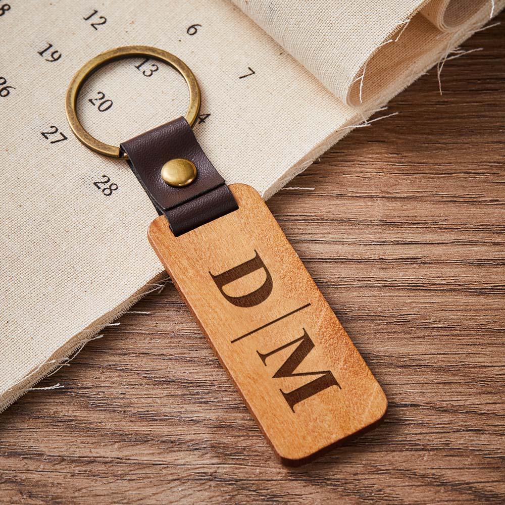Scannable Spotify Code Wood Keychain Vintage Engraved Keychain For Him - soufeeluk