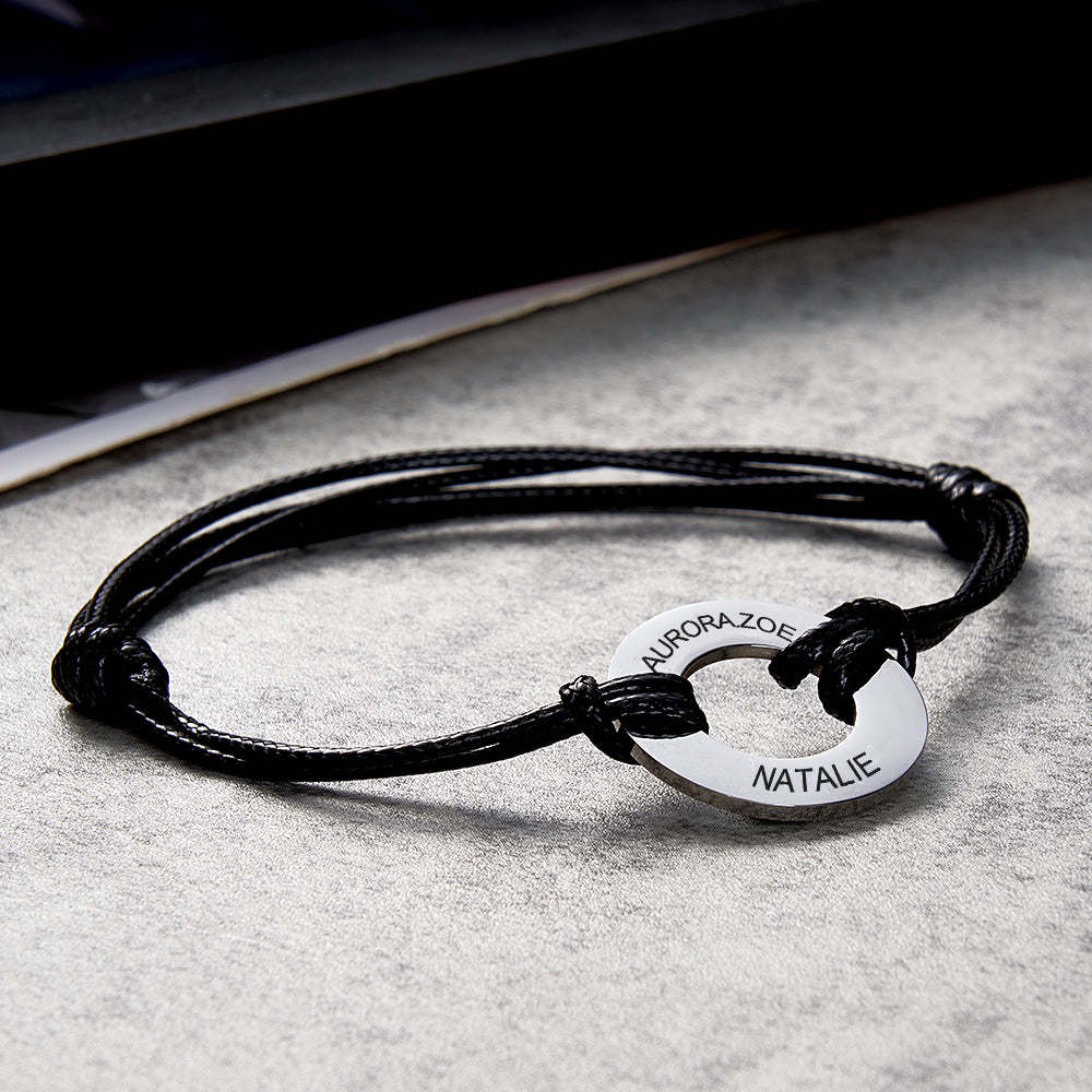 Custom Engraved Bracelet Simple Design Gifts For Dad - soufeeluk