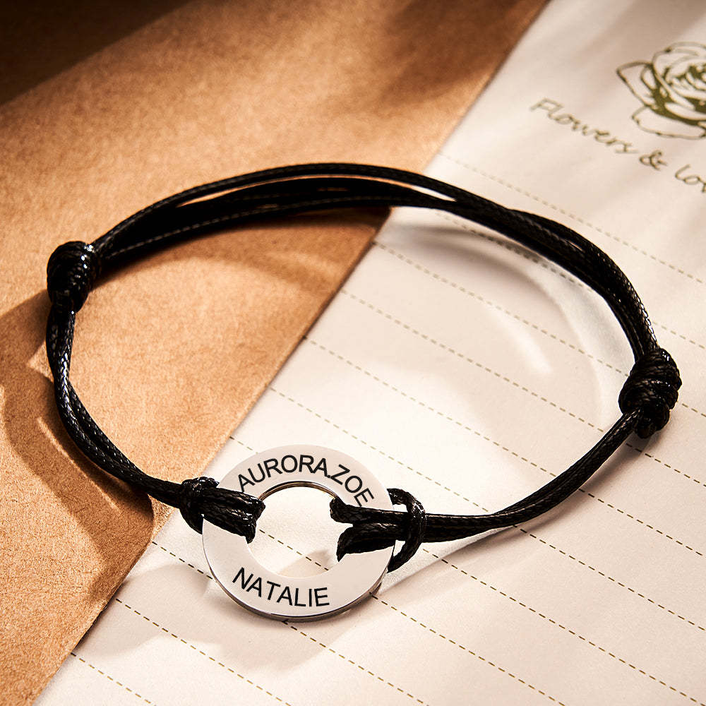 Custom Engraved Bracelet Simple Design Gifts For Dad - soufeeluk