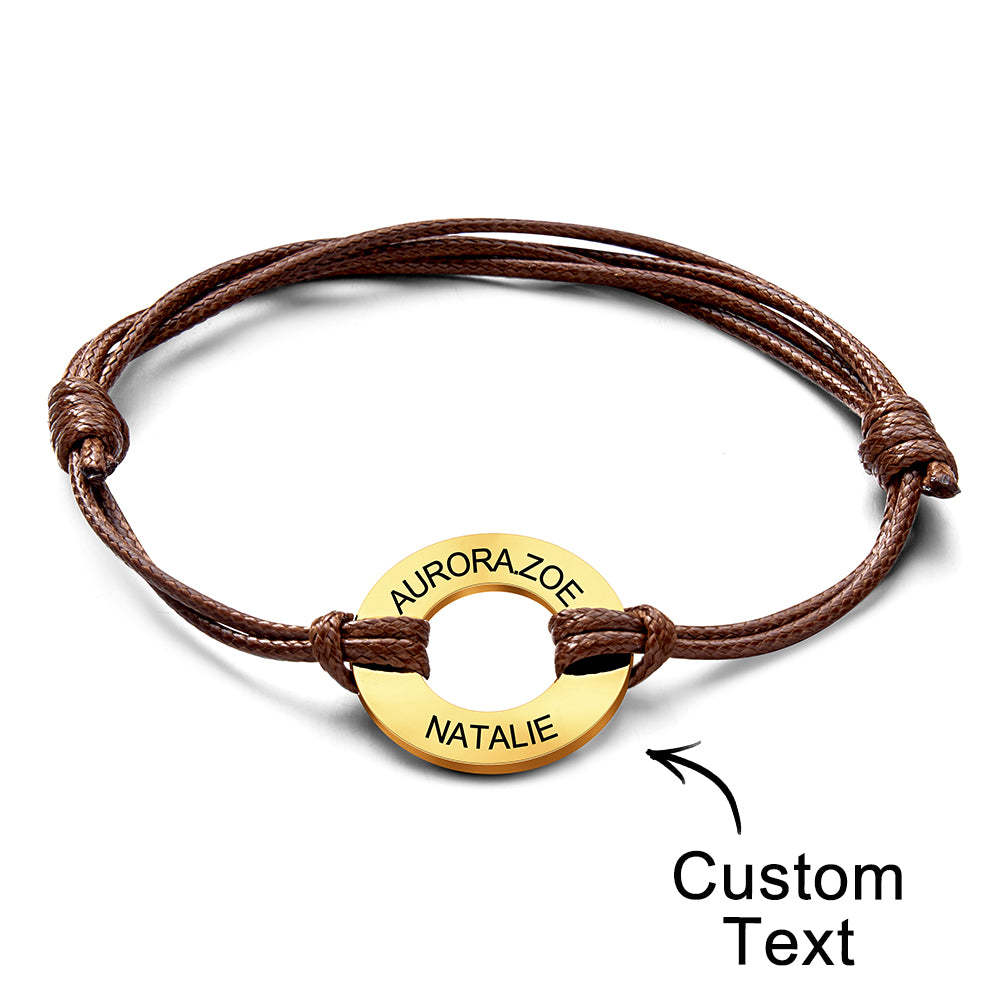 Custom Engraved Bracelet Simple Design Gifts For Dad - soufeeluk