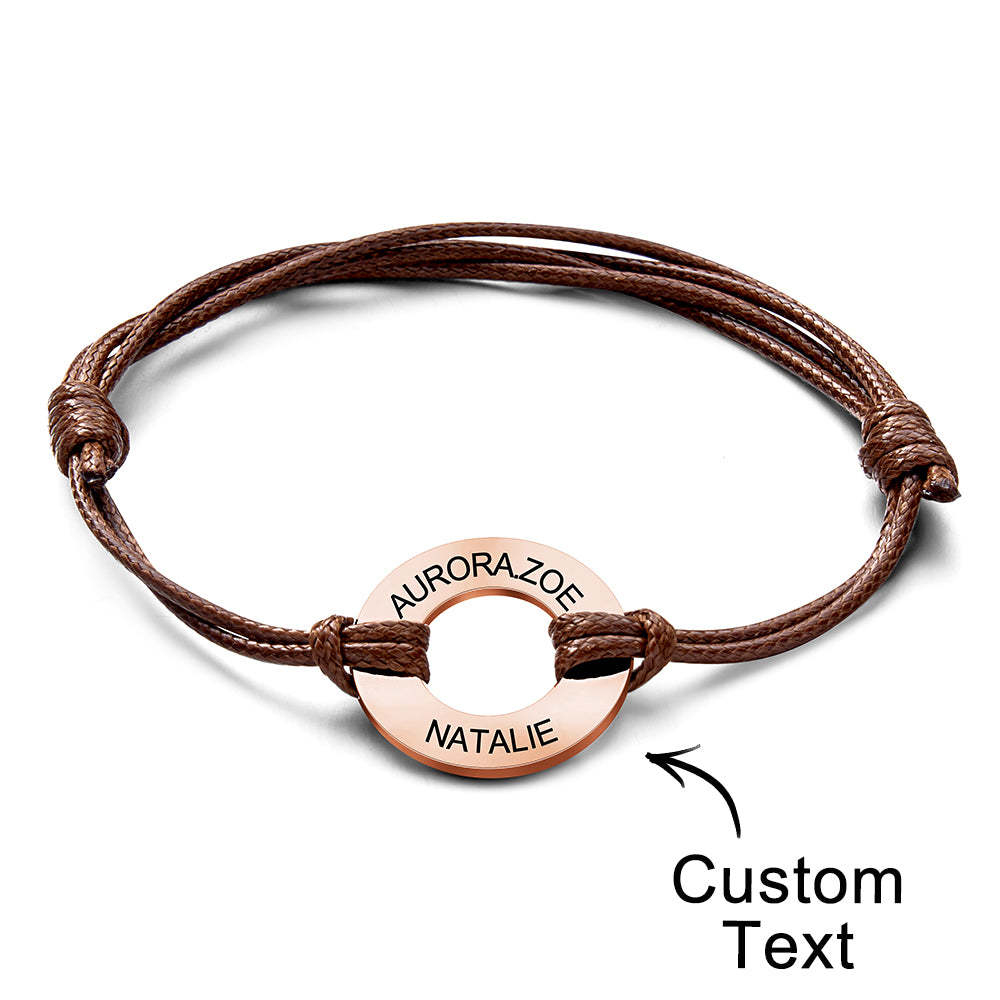 Custom Engraved Bracelet Simple Design Gifts For Dad - soufeeluk