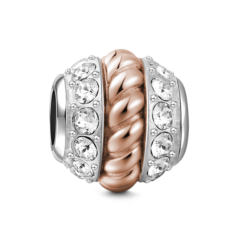 The Spiral Charm Rose Gold Silver - soufeelus