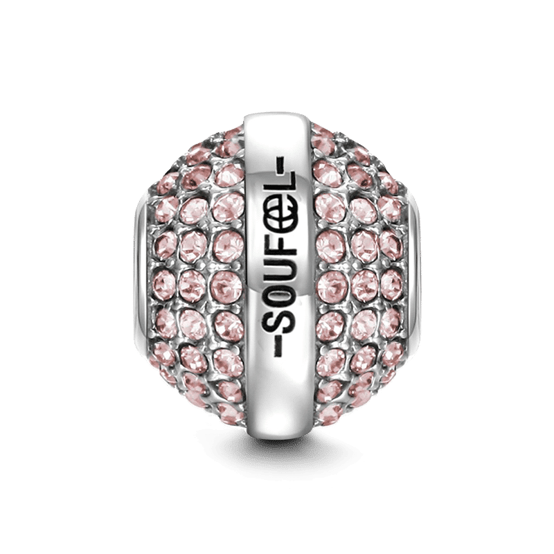 October Birthstone Swarovski Crystal Charm Silver - soufeelus