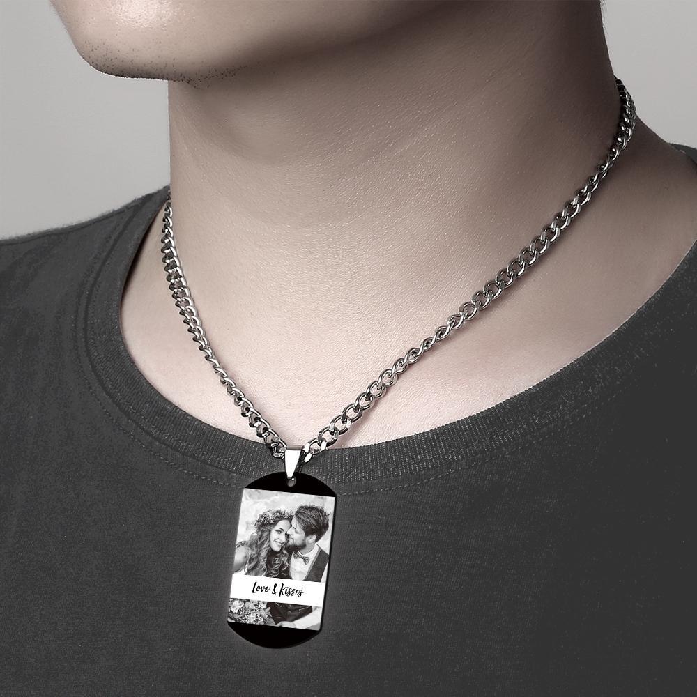 Custom Engraved Music Code Photo Necklace With Custom Calendar Perfect Anniversary Gift For Beloved One