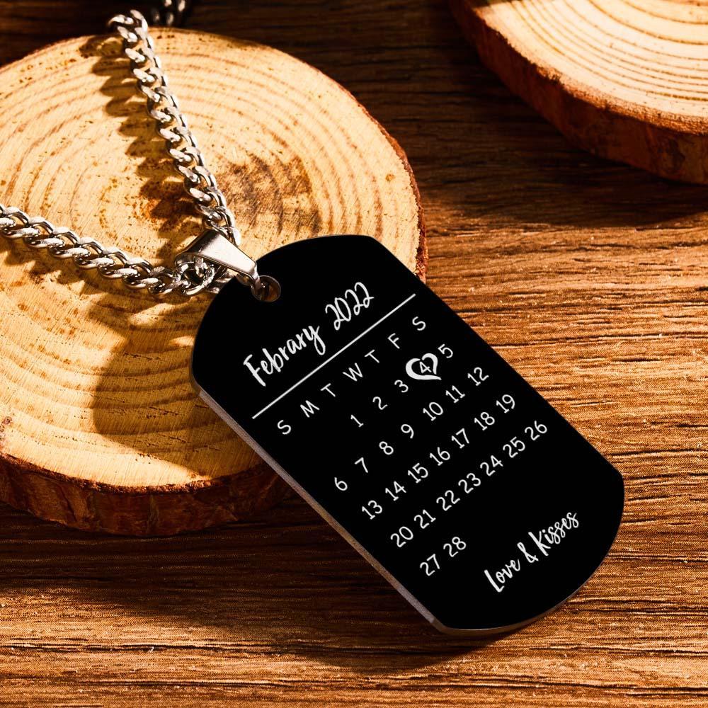 Men's Necklace Engraved Necklace Photo Necklace Optional Style Gifts for Him - soufeeluk