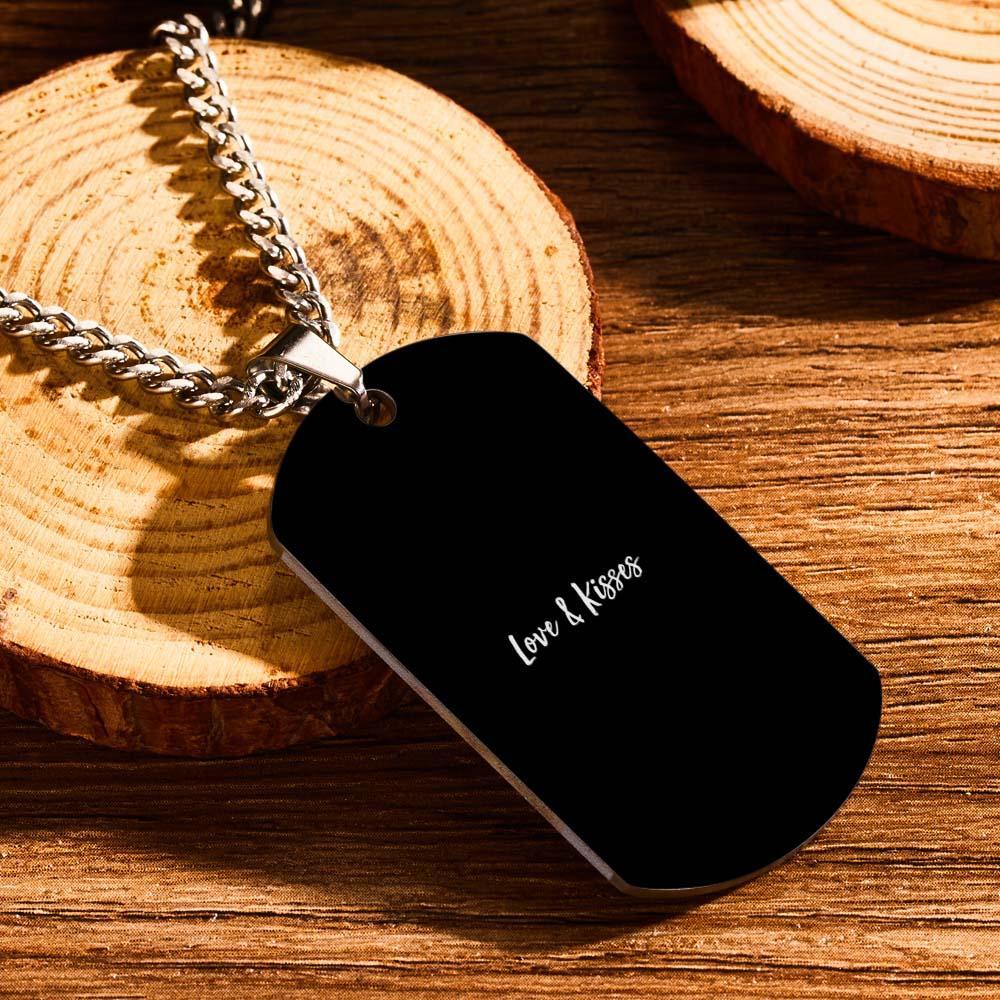 Men's Necklace Engraved Necklace Photo Necklace Optional Style Gifts for Him - soufeeluk