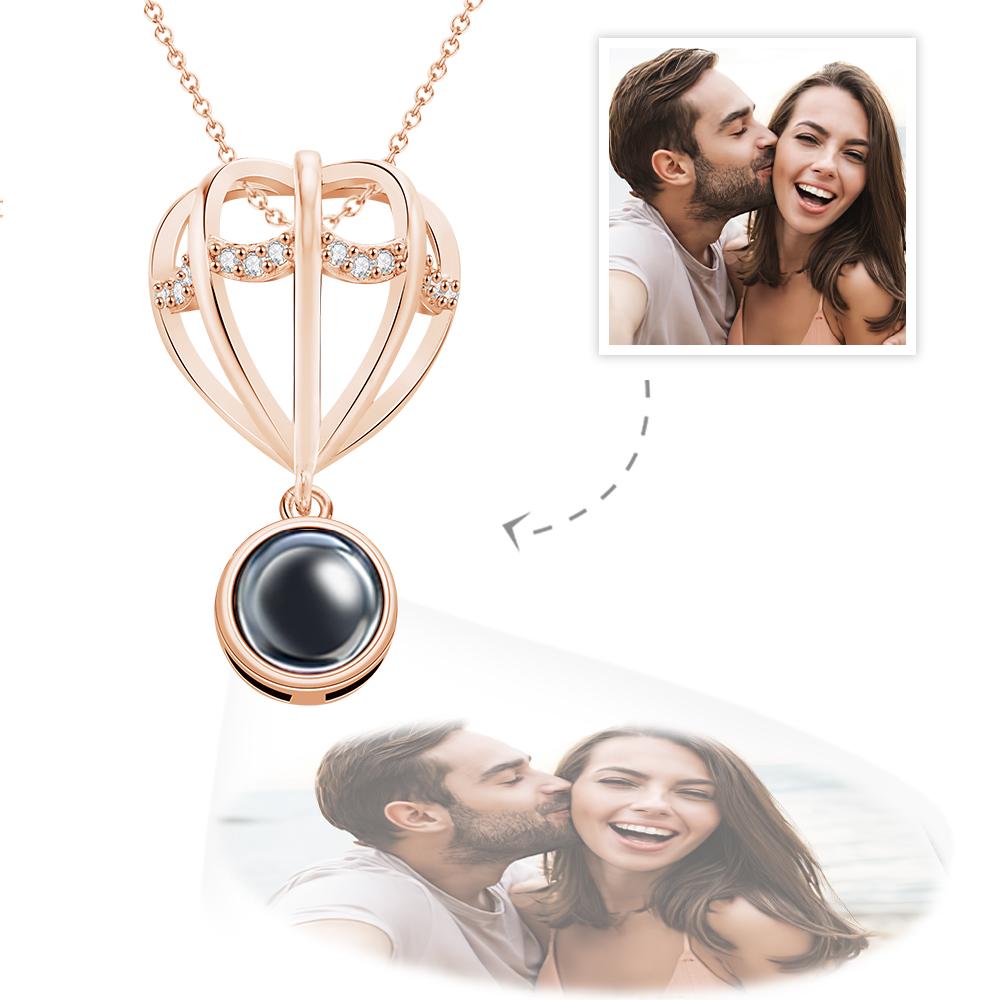 Custom Photo Projection Necklace Balloon Pendant Necklace Gift for Women - soufeeluk