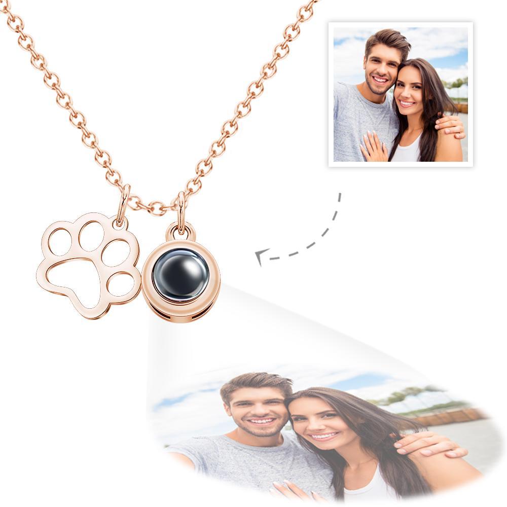 Custom Projection Photo Necklace Personalized Pet Photo Pendant Projection Chain Women Memorial Jewelry Gifts - soufeeluk