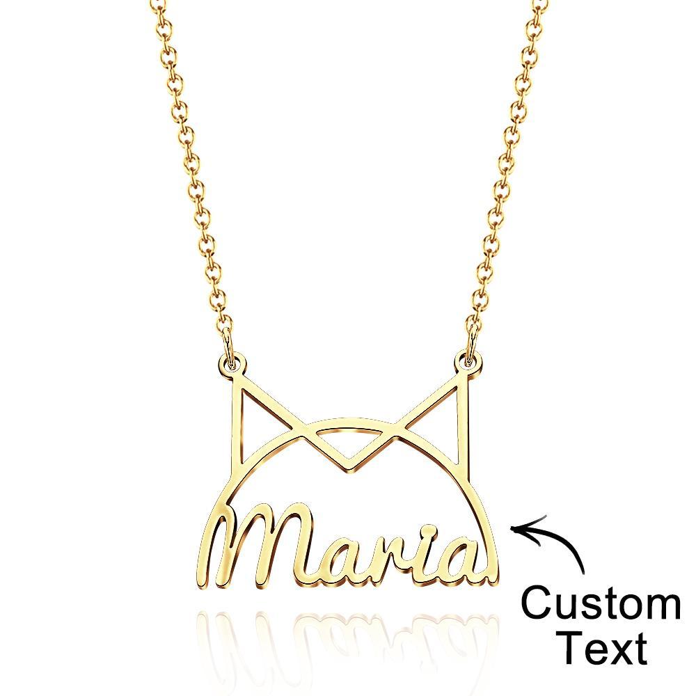 Personalised Pet Name Necklace for Women Pet Lover Memorial Pendant Necklace Cat Animal Pendant Jewellery Gift - soufeeluk