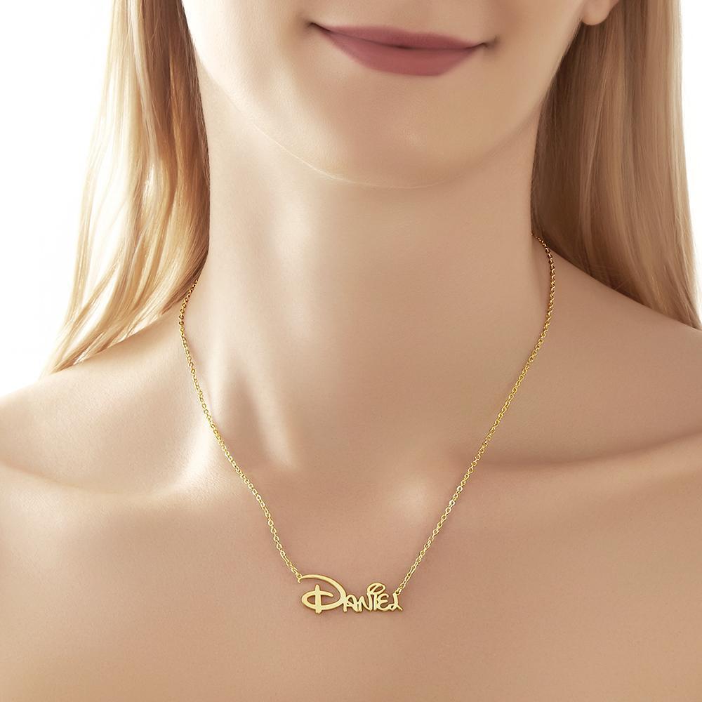 Personalised Name Necklace Personalised Lover Name Necklace Sidney Style Name Gift 14K Gold