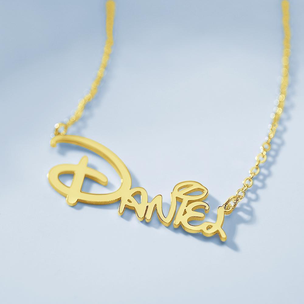 Personalised Name Necklace Personalised Lover Name Necklace Sidney Style Name Gift 14K Gold