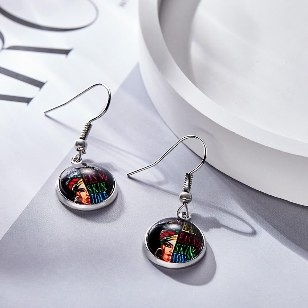 Photo Earrings Drop Earrings Unique Gifts For Her With Text - soufeeluk