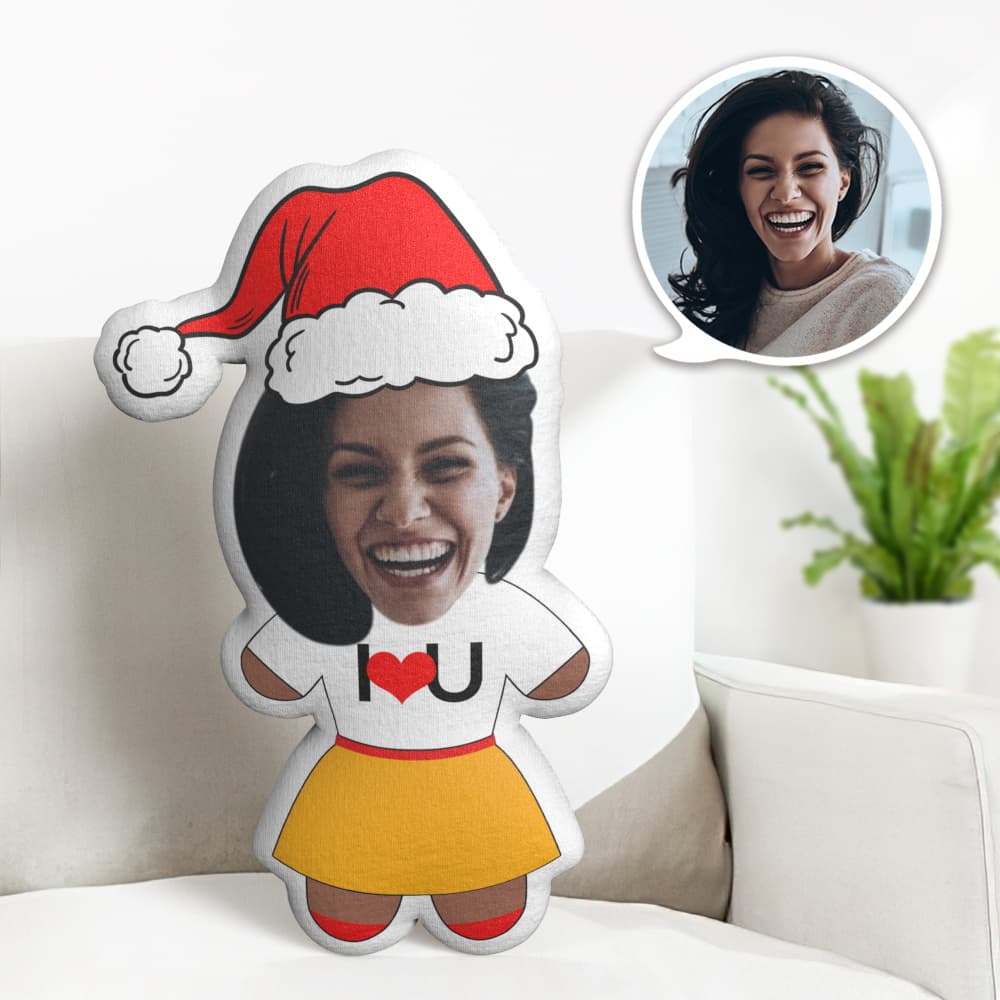 Christmas Gift Custom Face Pillow I Love You Minime Pillow Personalised Photo Minime Pillow Gifts - soufeeluk
