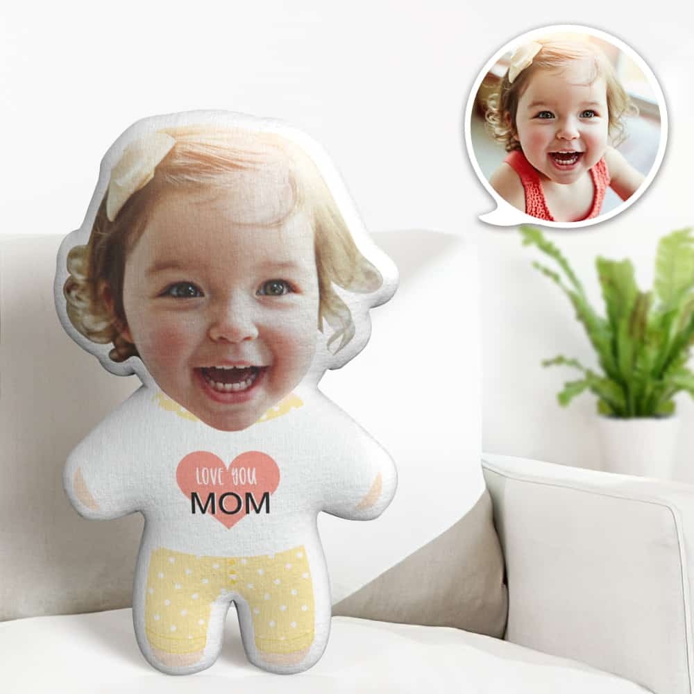 Gifts for Mom Minime Throw Pillow Custom Face Pillow Cute Minime Pillow for Mother - soufeeluk