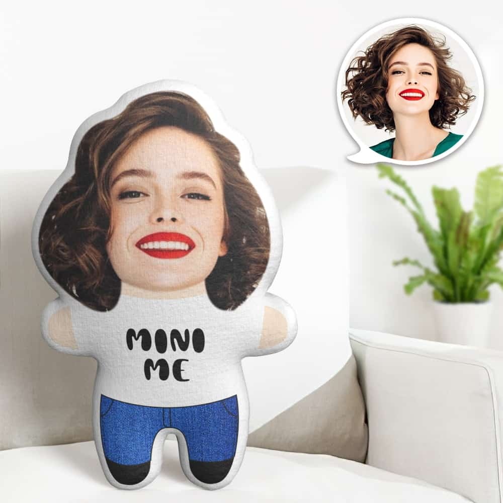 Cute Minime Throw Pillow Custom Face Pillow Personalised Minime Pillow Funny Gifts - soufeeluk