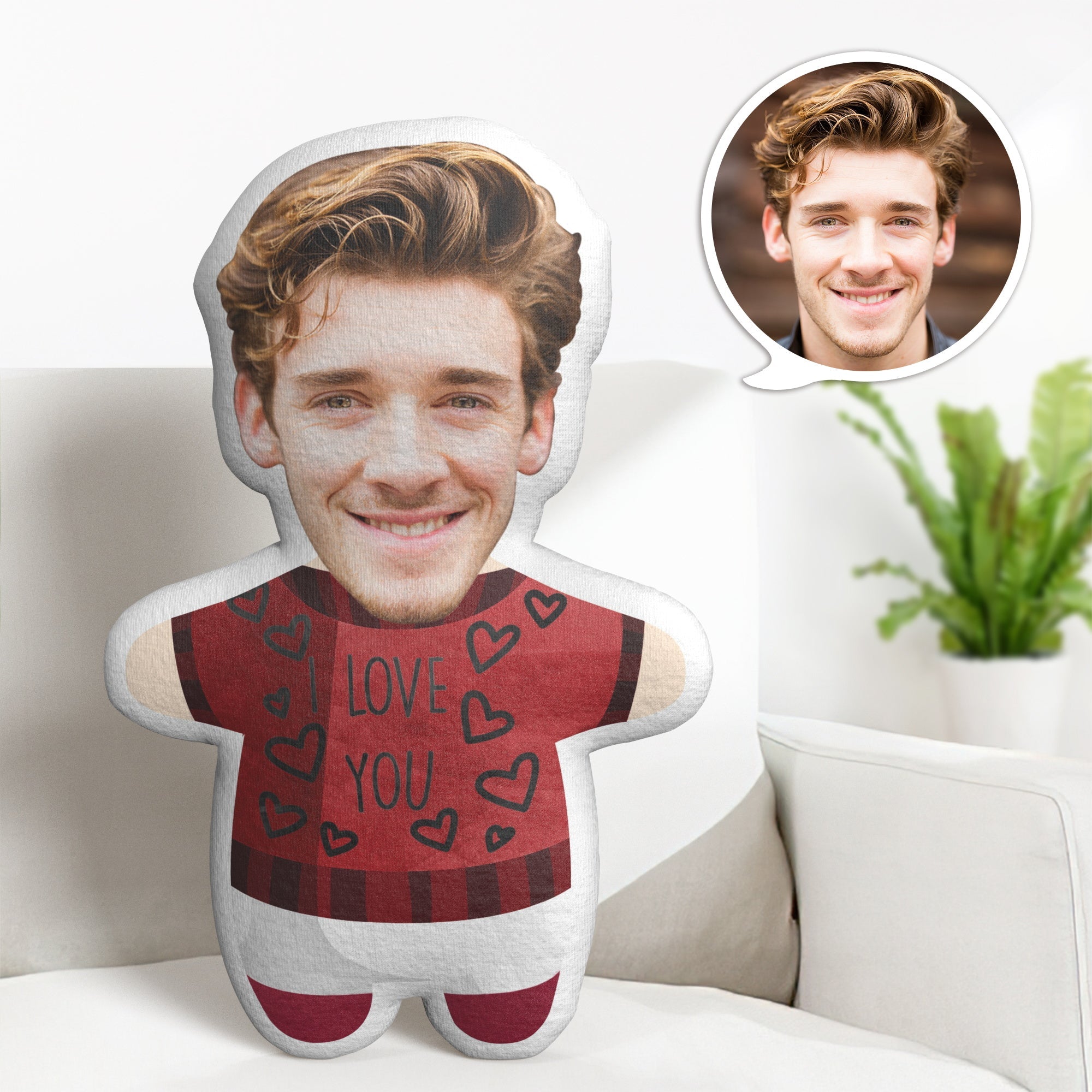 Valentine's Day Gifts Minime Throw Pillow Custom Face Pillow Funny Minime Pillow Gifts - soufeeluk