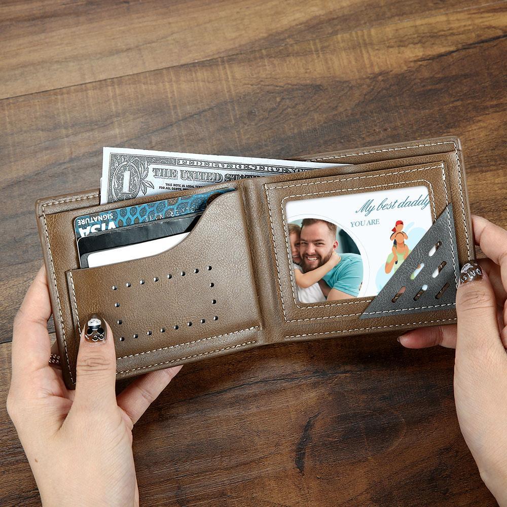 Custom Photo Wallet Insert Card Best Dad Card - soufeeluk