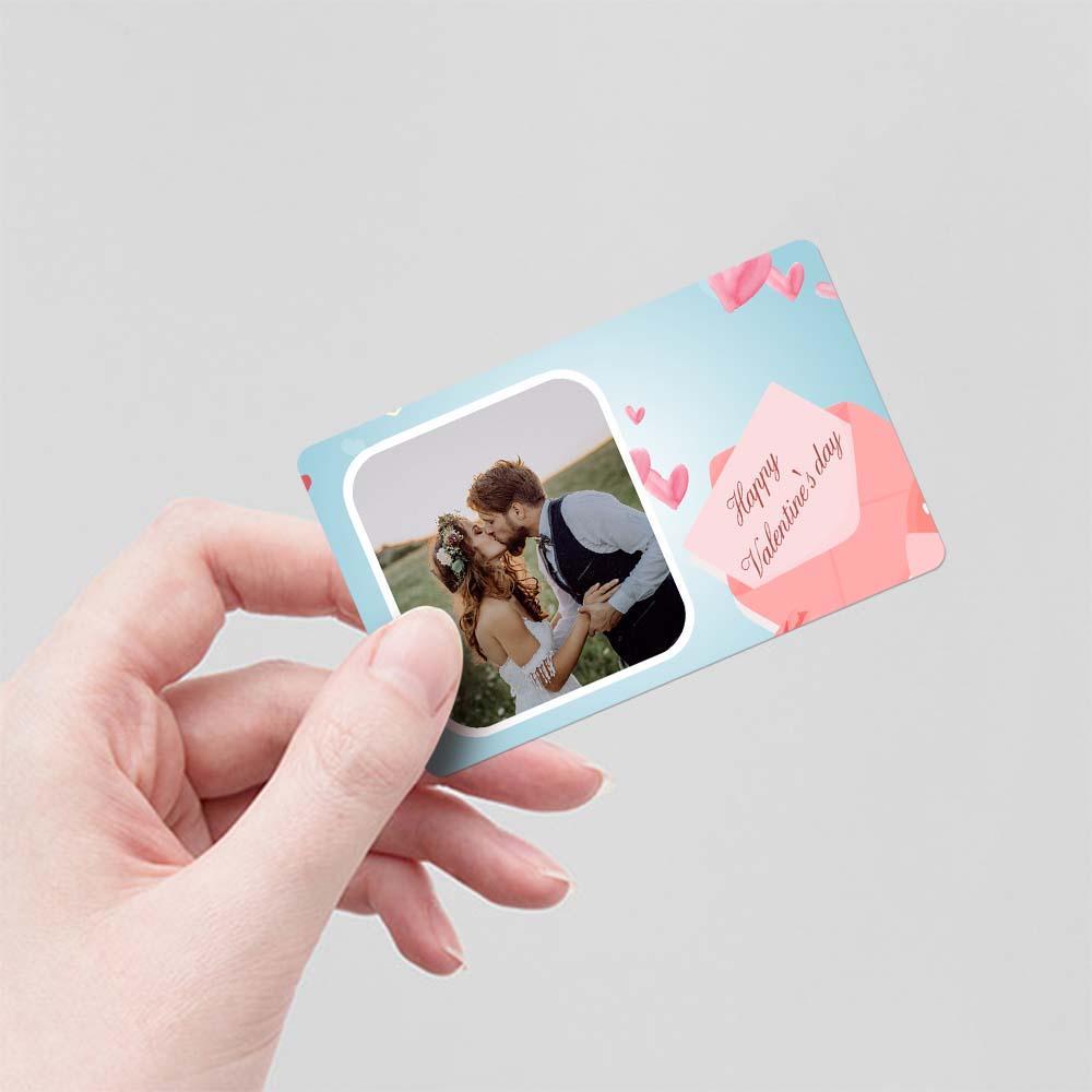 Custom Photo Wallet Insert Happy Valentine's Day Card - soufeeluk