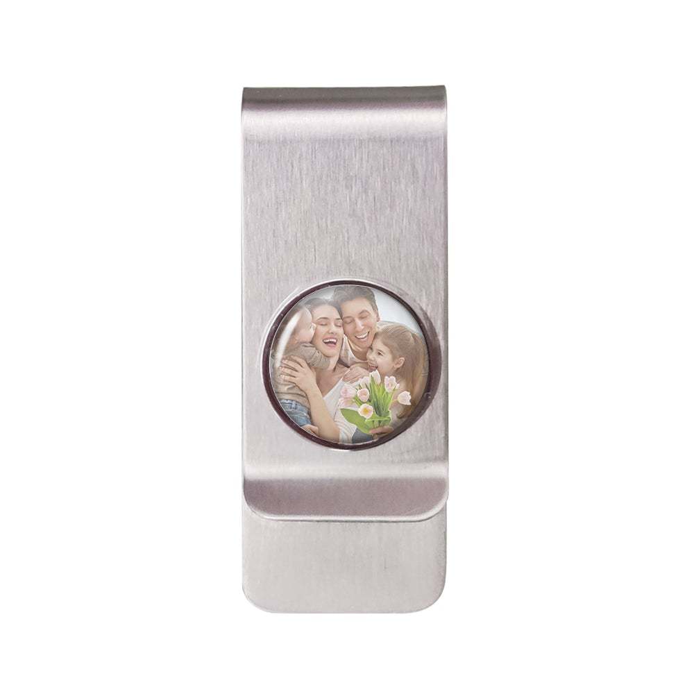 Custom Photo Metal Money Clips Personalised Money Clips Gift for Father Lover Husband - soufeeluk