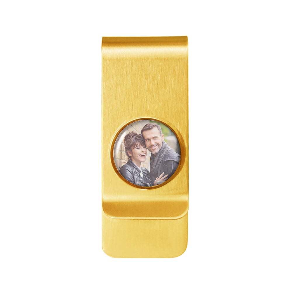 Custom Photo Metal Money Clips Personalised Money Clips Gift for Father Lover Husband - soufeeluk