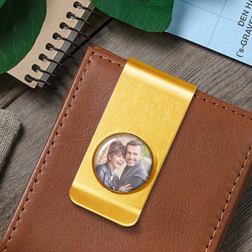 Custom Photo Metal Money Clips Personalised Money Clips Gift for Father Lover Husband - soufeeluk