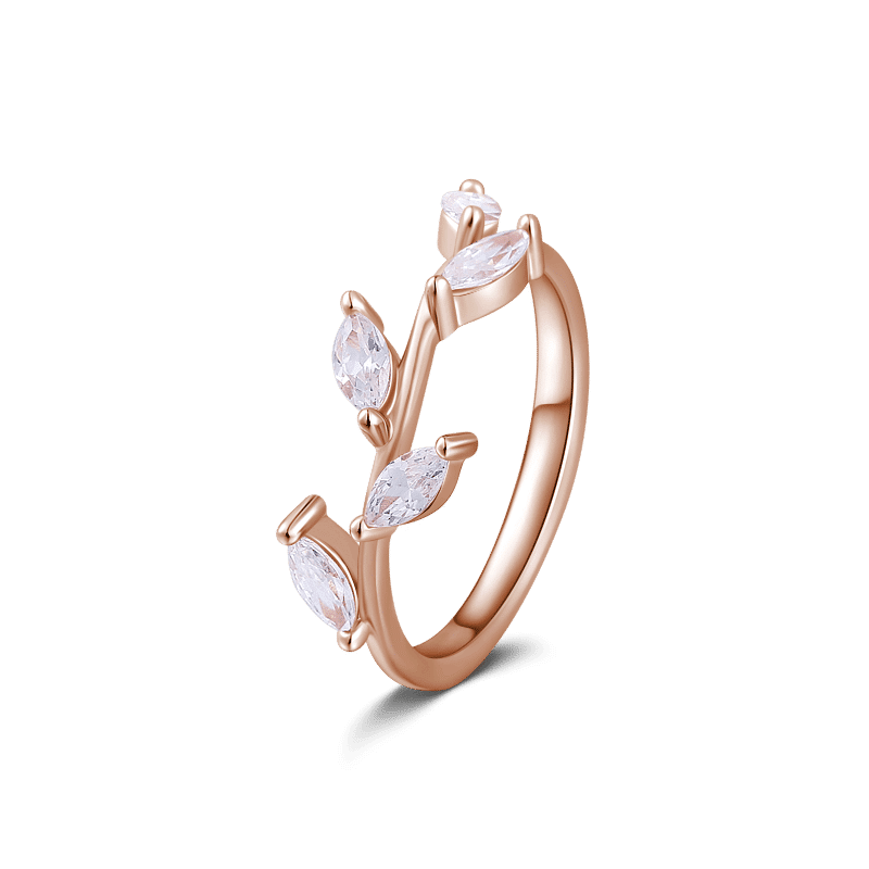 Vine Eternity Ring Rose Gold Plated Silver