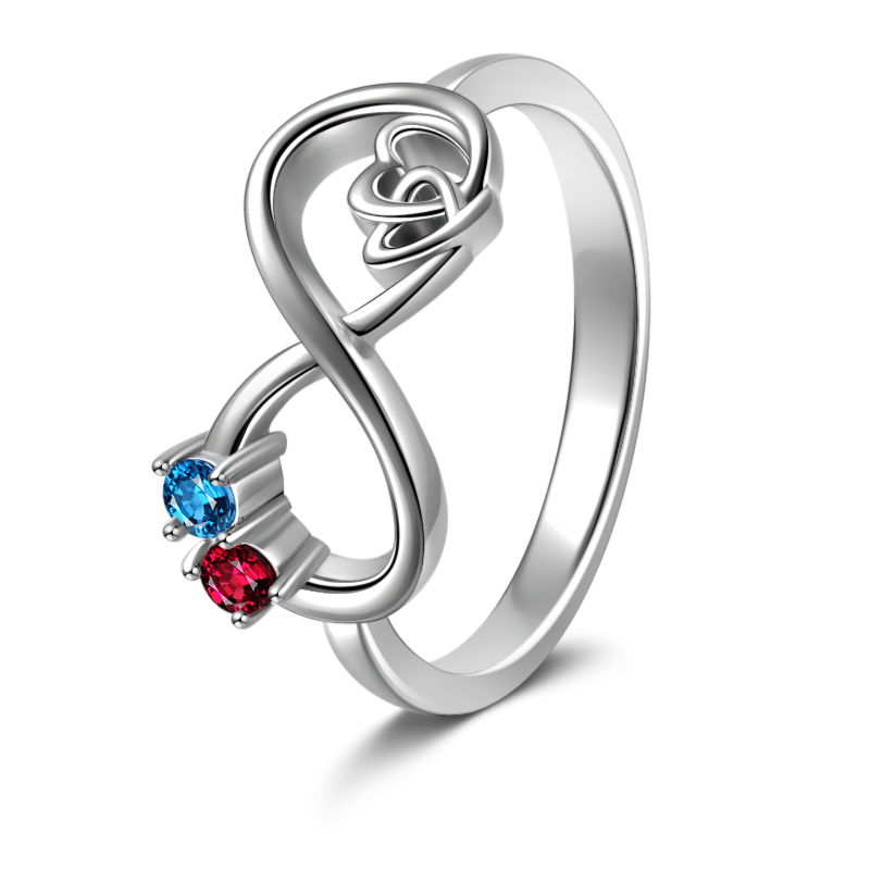 Infinity Love Eternity Mother's Ring Silver