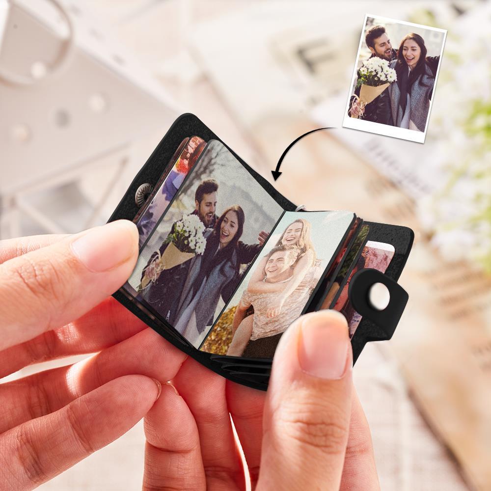 Custom Photo Leather Keychain Personalised Album Keyring Gifts for Lovers - soufeeluk