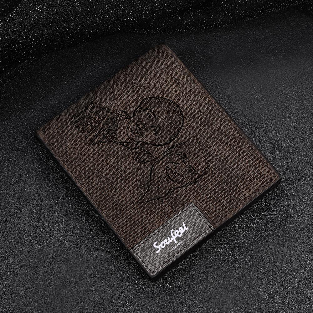 Mens Wallet, Personalised Wallet, Photo Wallet with Engraving Valentine's Gifts for Men