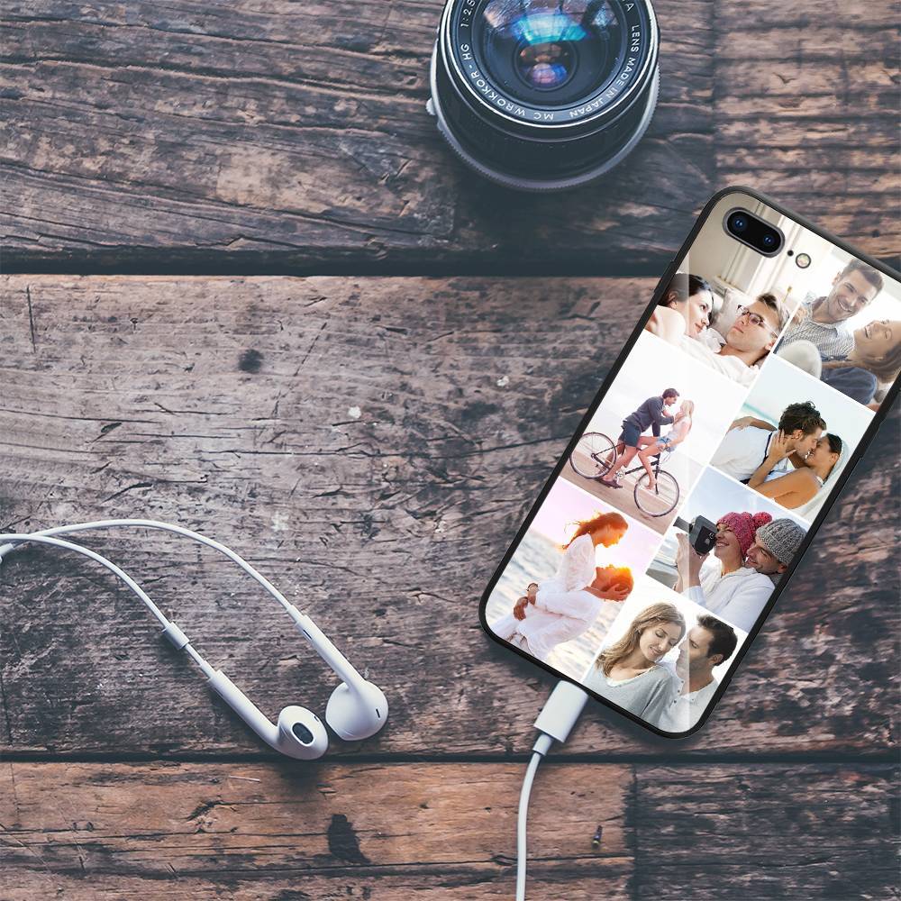 iPhone 7p/8p Custom Photo Protective Phone Case - Glass Surface - 7 Pictures