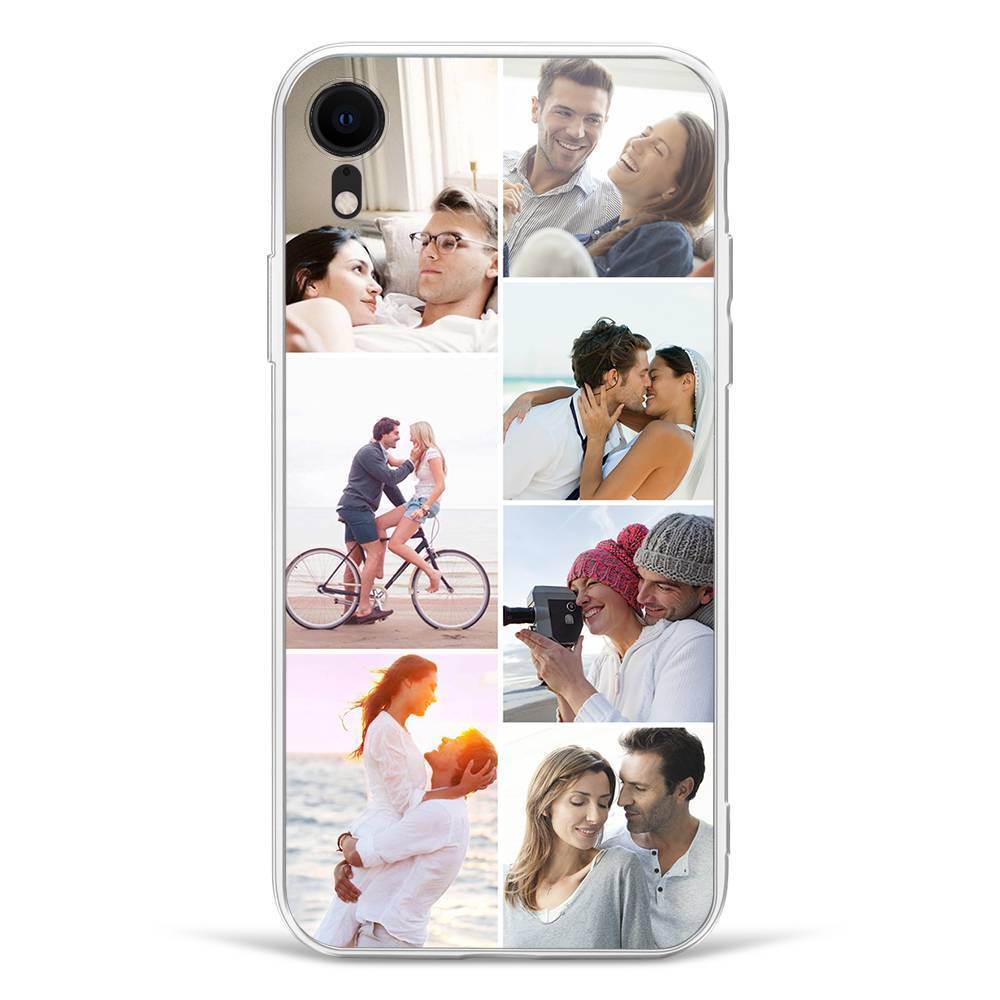 iPhone Xr Custom Photo Collage Protective Phone Case - 7 Pictures Soft Shell Matte