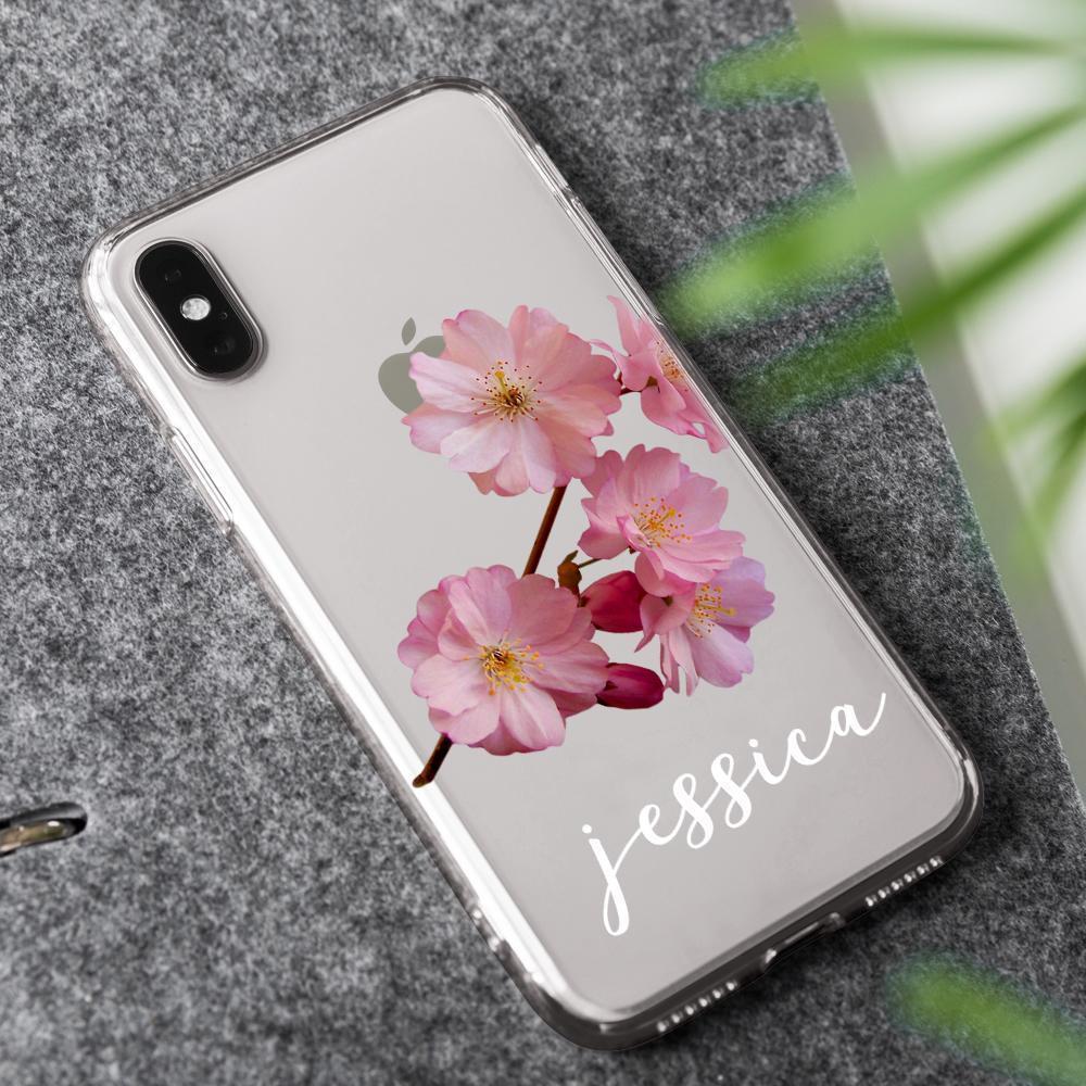 Custom Engraved iPhone Case iPhone XS Max Flower Theme Fashion Simplicity