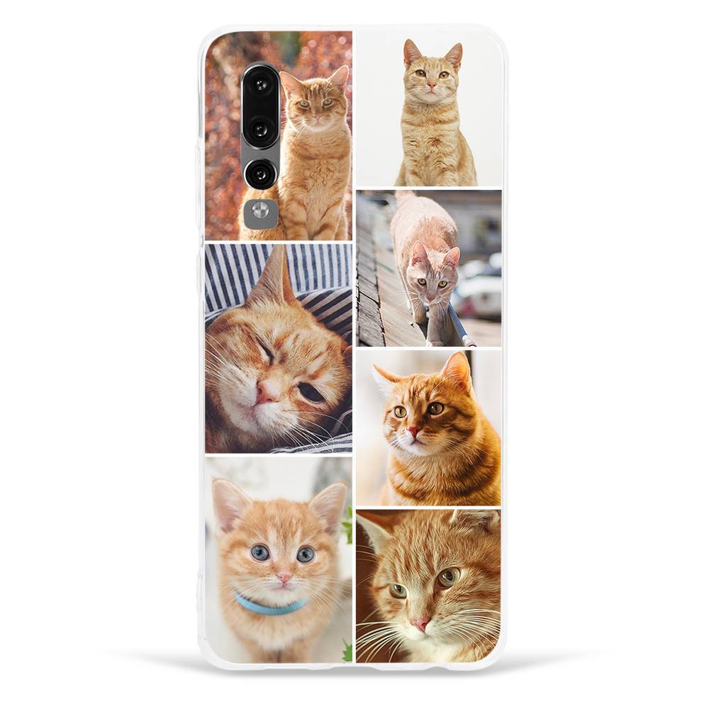 Custom Photo Collage Protective Phone Case 7 Pictures Soft Shell Matte - Huawei P30