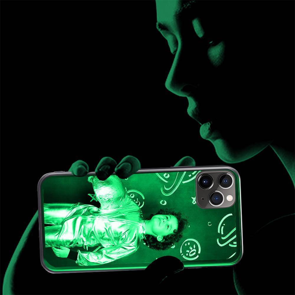 Custom Noctilucent Photo Protective Phone Case Glass Surface - iPhone11 Pro Max