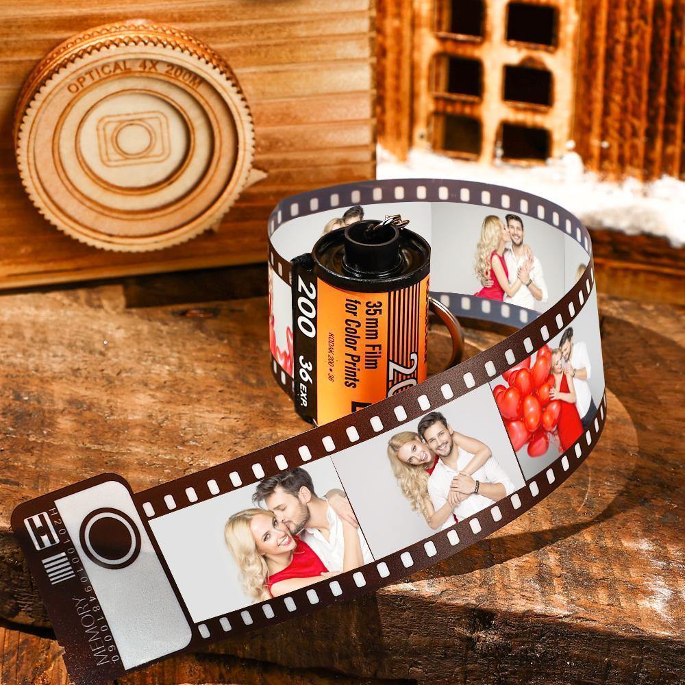 15 Pics Photo Keychain Film Camera Roll Multiphoto Unique Christmas Gifts
