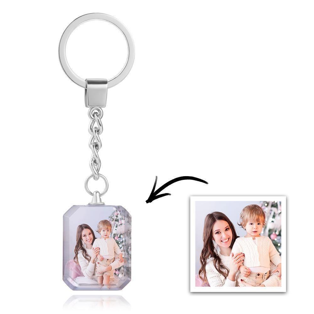 Custom Photo Keychain Crystal Keychain Christmas Gifts For Mom