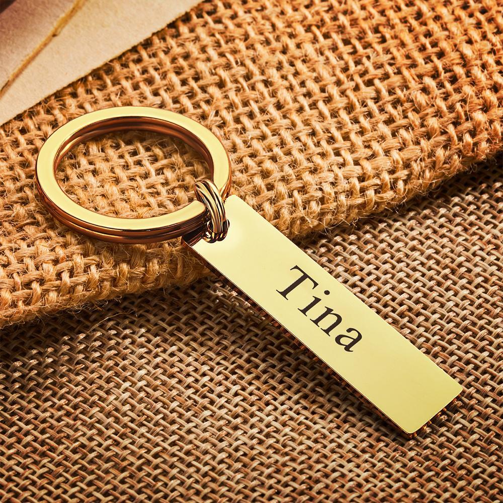 Scannable Spotify Code Keychain, Custom Engraved Music Song Keychains Gold