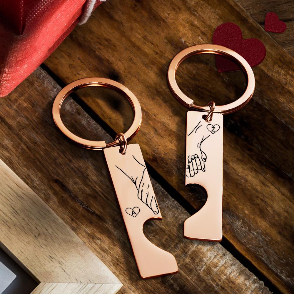 Custom Keychain Engraved Heart Keychain Valentine's Day Gift Gift For Her - soufeeluk