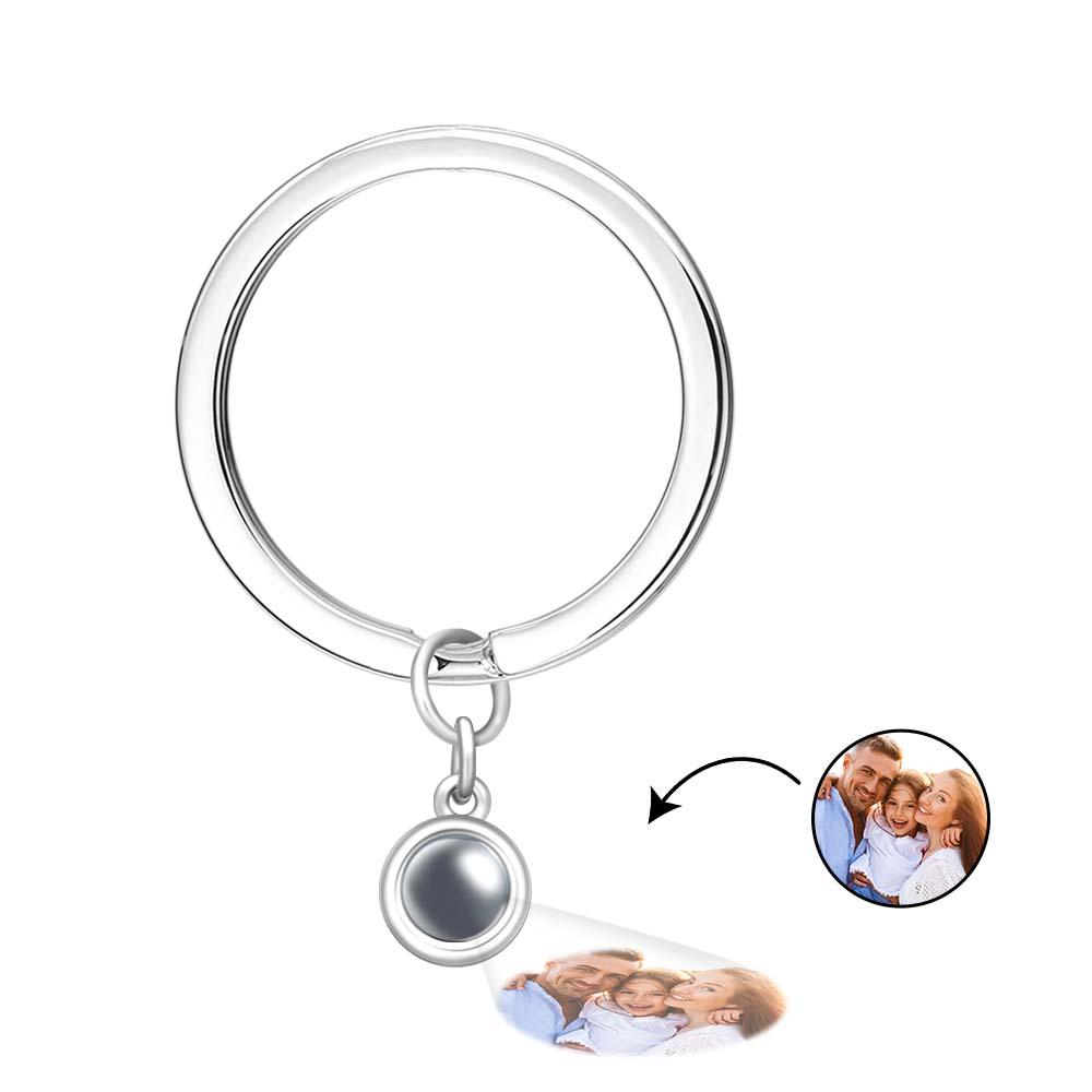 Custom Photo Projection Keychain Personalized Key Ring Exquisite For Family Gifts - soufeeluk