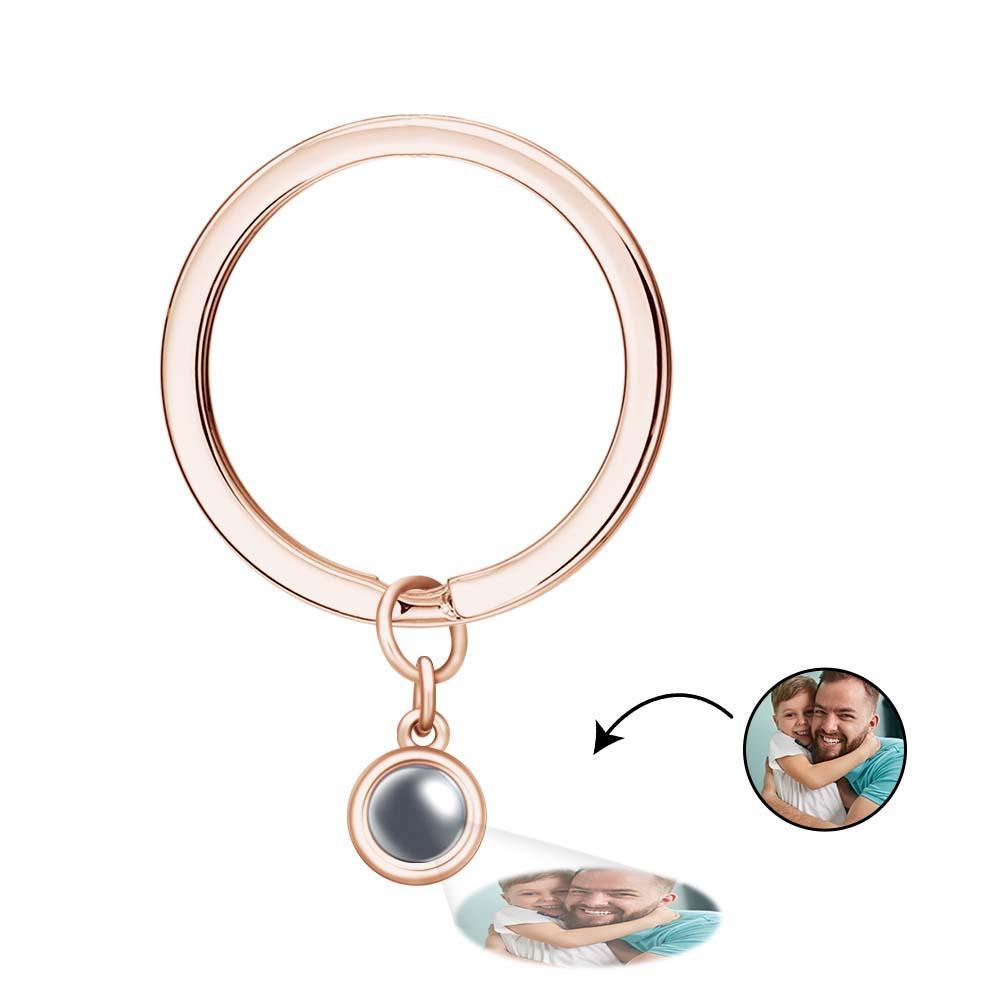 Custom Photo Projection Keychain Personalized Key Ring Exquisite Father's Day Gifts - soufeeluk