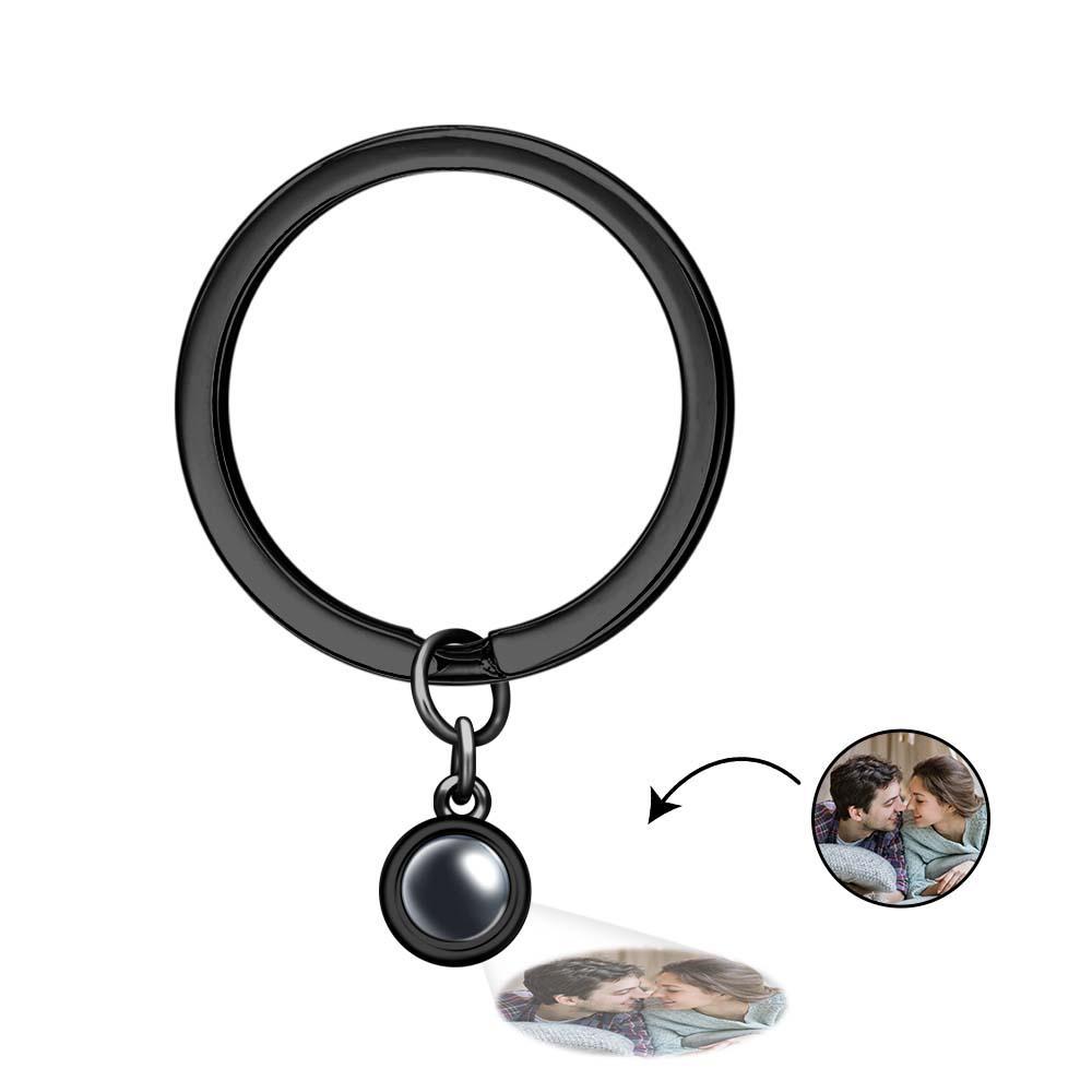 Custom Photo Projection Keychain Personalised Key Ring Exquisite Couple Gifts