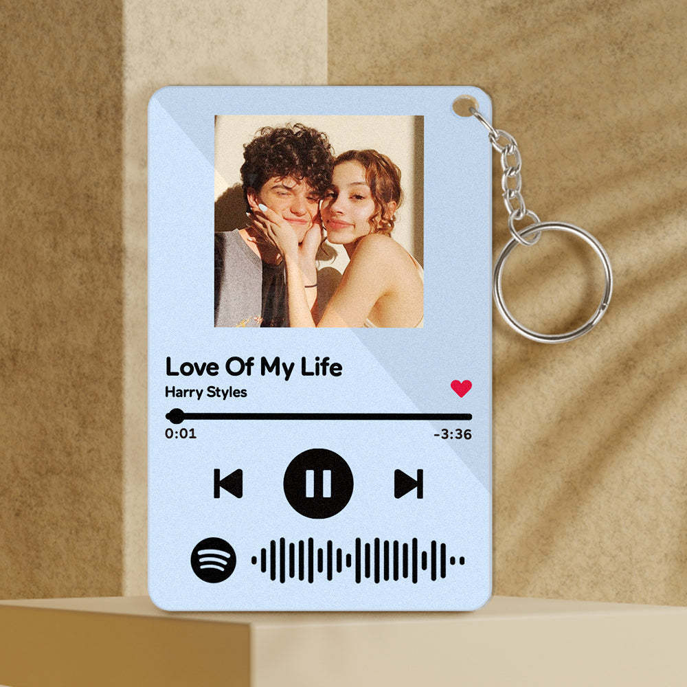 Custom Keychains Scannable Spotify Code Colorful Acrylic Music Gifts - soufeeluk