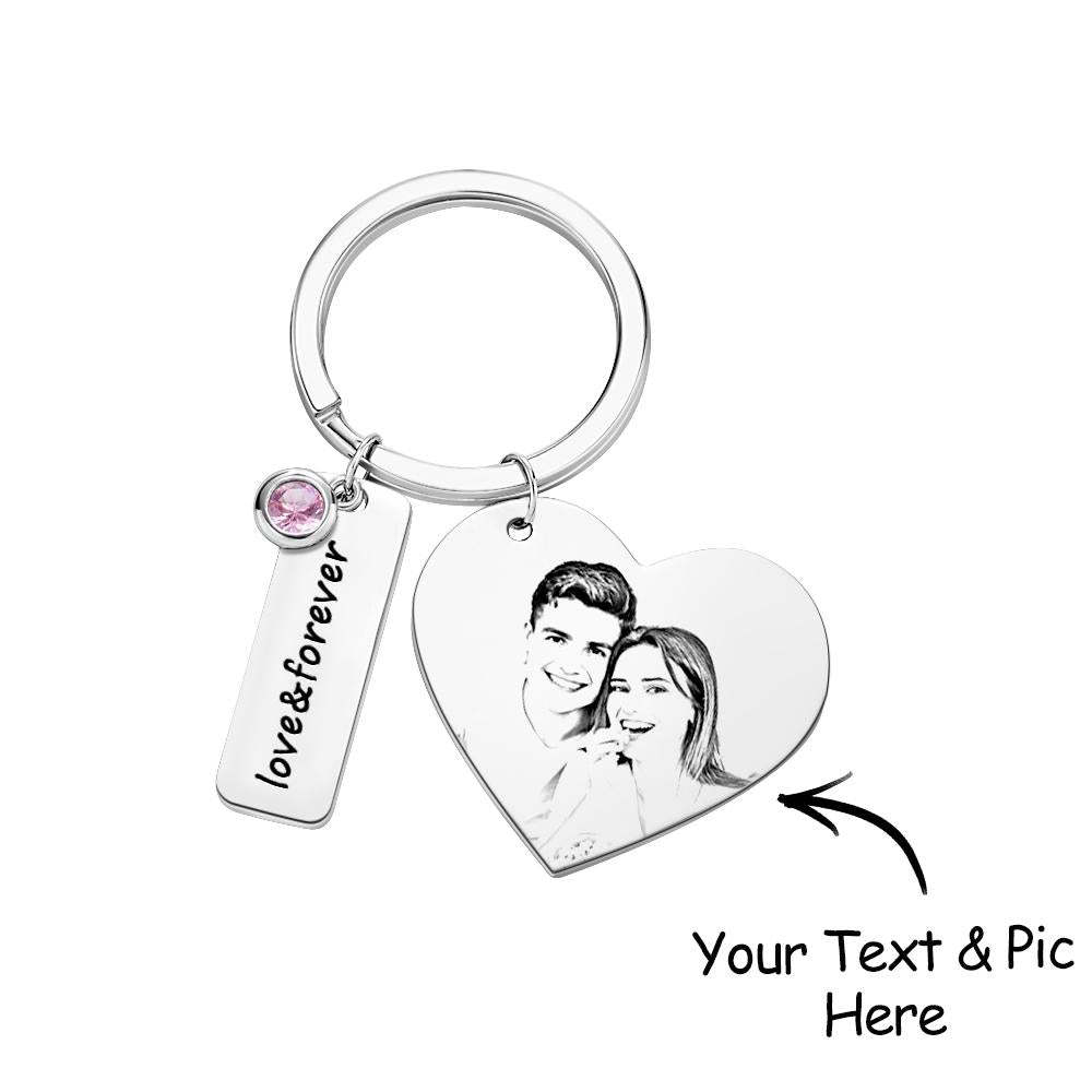 Custom engraved keychains can be engraved and pictures for lover - soufeeluk