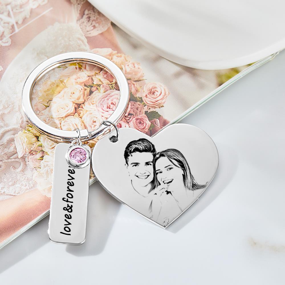 Custom engraved keychains can be engraved and pictures for lover - soufeeluk
