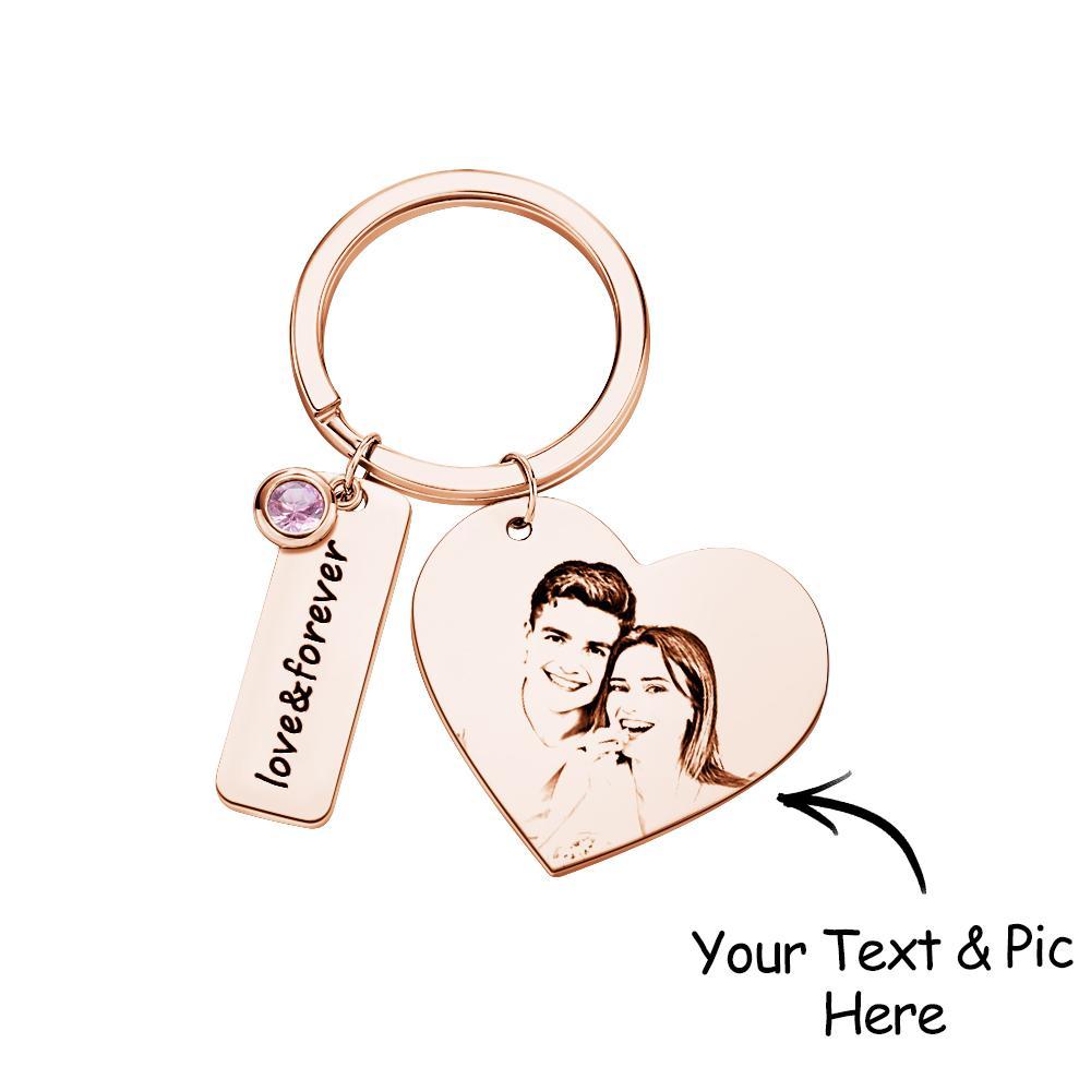 Custom engraved keychains can be engraved and pictures for lover - soufeeluk